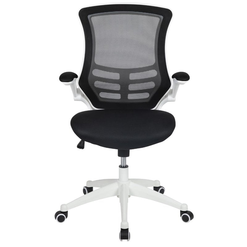 UrbanPro Contemporary Mid Back Mesh Office Swivel Chair in Black and White