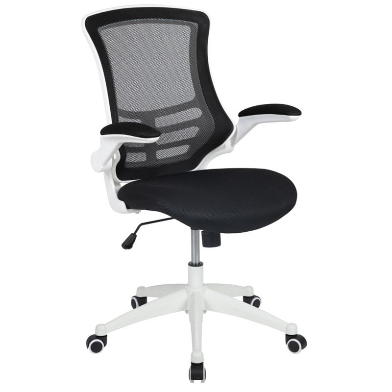 UrbanPro Contemporary Mid Back Mesh Office Swivel Chair in Black and White