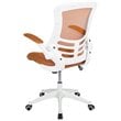 UrbanPro Contemporary Mid Back Mesh Office Swivel Chair in Tan and White