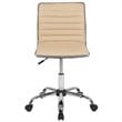 UrbanPro Contemporary Low Back Faux Leather Office Swivel Chair in Tan