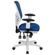 UrbanPro Mid Back Executive Mesh Office Swivel Chair in Blue and White