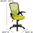 UrbanPro Contemporary High-Back Ergonomic Mesh Office Swivel Chair in Green