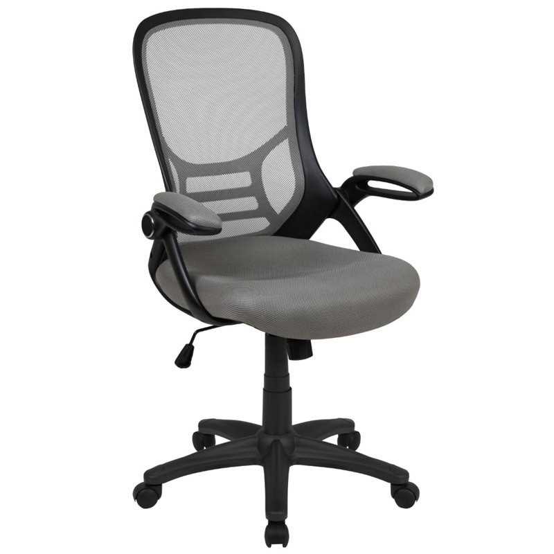 UrbanPro Contemporary High-Back Ergonomic Mesh Office Swivel Chair in Light Gray