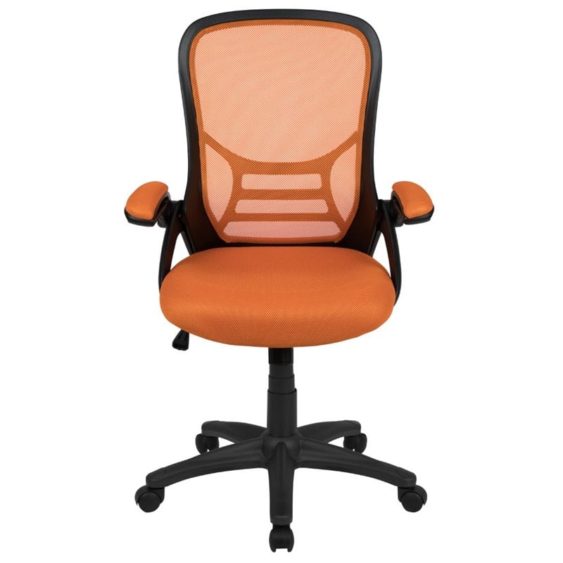 UrbanPro Contemporary High-Back Ergonomic Mesh Office Swivel Chair in Orange