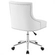 UrbanPro Modern Faux Leather Button Tufted Swivel Office Chair in White