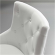 UrbanPro Modern Faux Leather Button Tufted Swivel Office Chair in White