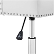 UrbanPro Modern Faux Leather Button Tufted Swivel Office Chair in White