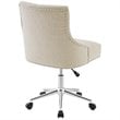 UrbanPro Modern Fabric Upholstered Button Tufted Swivel Office Chair in Beige