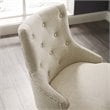 UrbanPro Modern Fabric Upholstered Button Tufted Swivel Office Chair in Beige