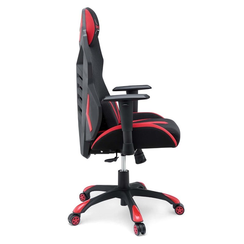 UrbanPro Modern Mesh Fabric Gaming Computer Chair in Black/Red