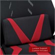 UrbanPro Modern Mesh Fabric Gaming Computer Chair in Black/Red
