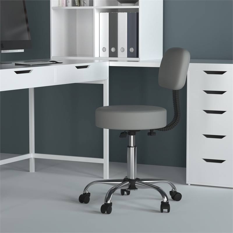 UrbanPro Caresoft Medical Lab Rolling Stool with Back