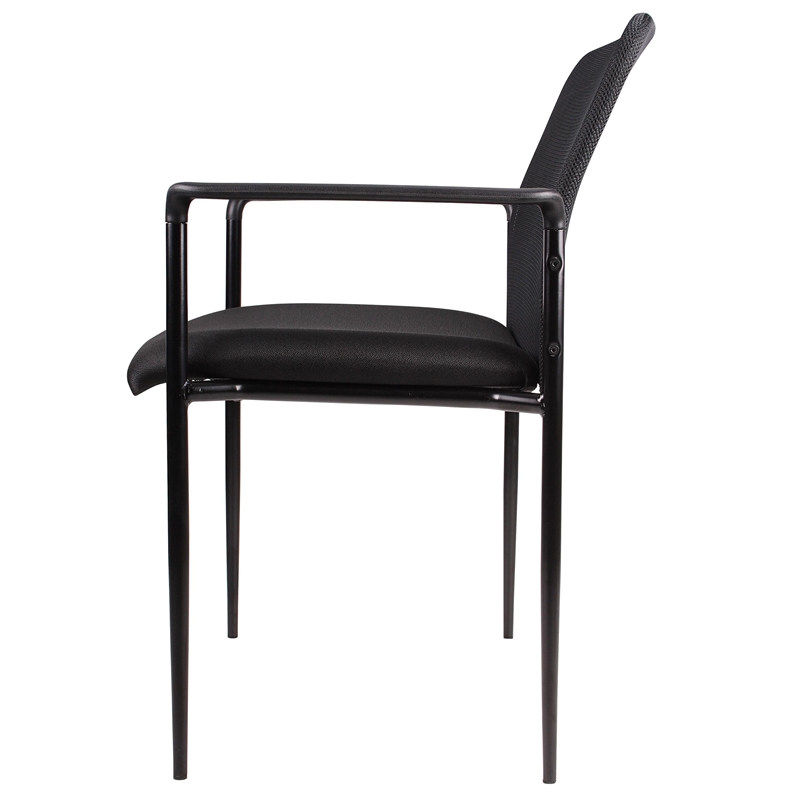 UrbanPro Mesh Guest Chair with Casters in Black