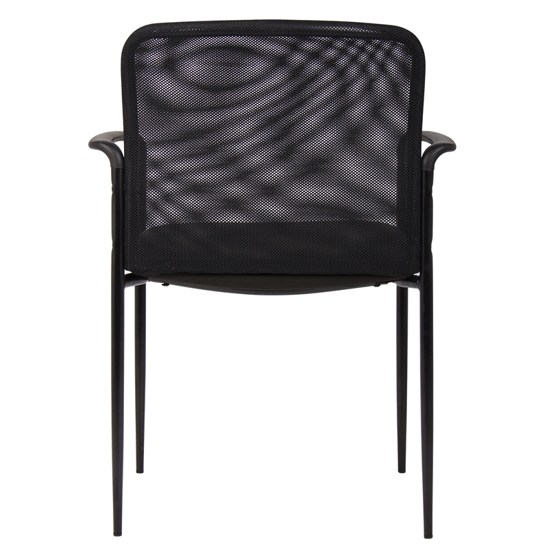 UrbanPro Mesh Guest Chair with Casters in Black