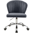 UrbanPro Contemporary Velvet Swivel Adjustable Office Chair in Gray