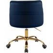 UrbanPro Velvet Swivel Adjustable Office Chair in Soft Navy/Rich Gold