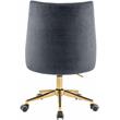 UrbanPro Velvet Swivel Adjustable Office Chair in Soft Gray/Rich Gold