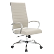 UrbanPro Modern High-Back Mid-Century Modern Leather Office Chair in Tan