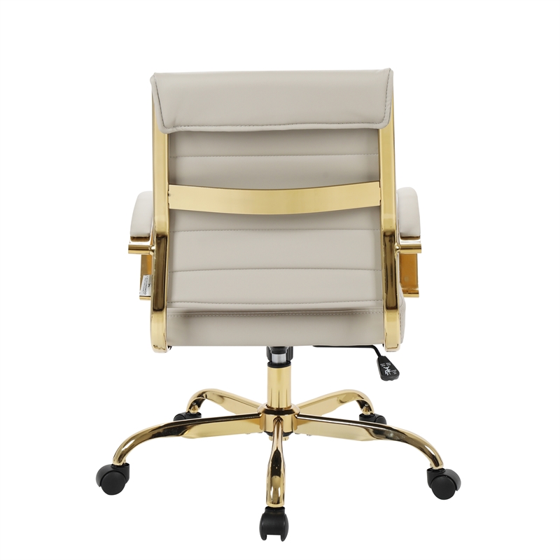 UrbanPro Modern Adjustable Leather Office Chair in Tan