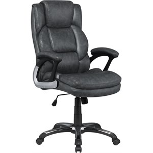 urbanpro adjustable height office chair with padded arm in gray and black