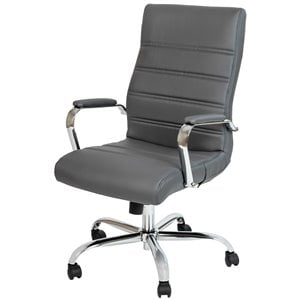 urbanpro contemporary leather high back office chair in gray