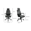 UrbanPro Leather and Iron Executive Swivel Office Chair in Onyx Black