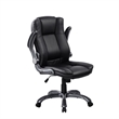 UrbanPro Faux Leather Medium Back Manager Chair with Flip-up Arms in Black
