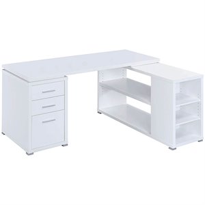urbanpro transitional l shaped writing desk in white