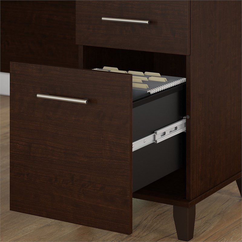 UrbanPro Modern 60W Home Office Desk in Mocha Cherry