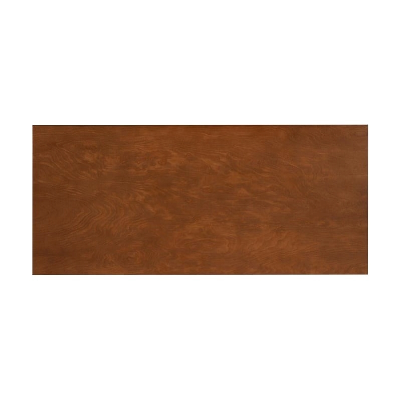 UrbanPro 1-Drawer Mid-Century Wood Desk w/ Rounded Legs in Warm Walnut