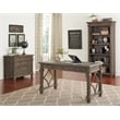 UrbanPro Farmhouse Traditional Wood Writing Desk in Weathered Dove