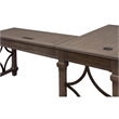UrbanPro Traditional Wood Open L-Shaped Home Office Desk in Weathered Dove Brown
