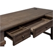 UrbanPro Traditional Wood Open L-Shaped Home Office Desk in Weathered Dove Brown
