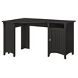 UrbanPro Contemporary 55W Corner Desk with Storage in Vintage Black