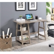 UrbanPro Contemporary Wood Trestle Desk in Driftwood Natural