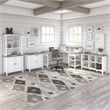 UrbanPro Contemporary 60W L Shaped Computer Desk in Shiplap Gray / White