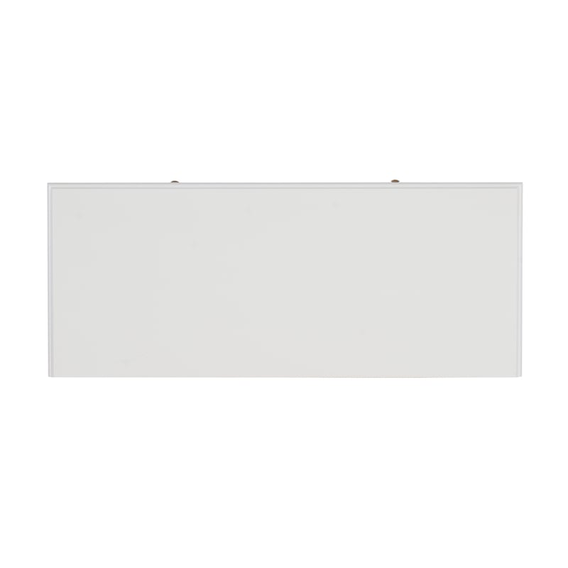 UrbanPro Transitional Two Drawer Metal Desk in White