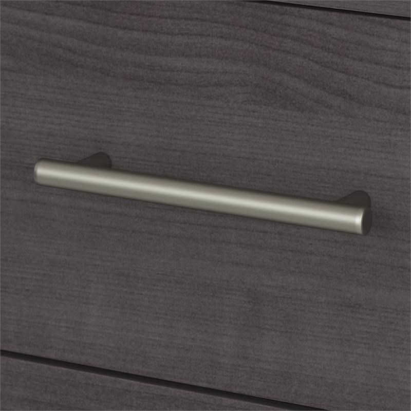 UrbanPro Transitional 72W Office Desk with Drawers and Hutch in Storm Gray