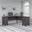 UrbanPro Traditional 72W L Shaped Desk with Storage in Storm Gray