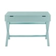 UrbanPro Transitional Lift Top Stand Up Wood Desk in Turquoise Blue
