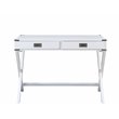 UrbanPro Wooden Rectangular 2-Drawer Writing Desk with X-Shaped Base in White
