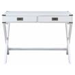 UrbanPro Wooden Rectangular 2-Drawer Writing Desk with X-Shaped Base in White