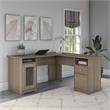 UrbanPro Traditional 60W L Shaped Computer Desk in Ash Gray