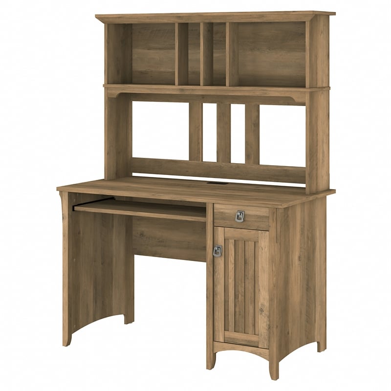 UrbanPro Farmhouse Small Computer Desk with Hutch in Reclaimed Pine