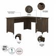 UrbanPro Contemporary 60W L Shaped Desk with Storage in Ash Brown