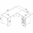 UrbanPro Contemporary 60W L Shaped Desk with Storage in Ash Brown