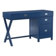 UrbanPro 4 Drawers Modern Wood Side Storage Desk in Navy Blue