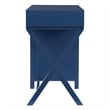 UrbanPro 4 Drawers Modern Wood Side Storage Desk in Navy Blue