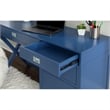 UrbanPro 4 Drawers Modern Wood Side Storage Desk in Navy Blue