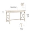 UrbanPro Farmhouse Engineered Wood Writing Desk in Line White Oak
